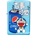 ZORRO Zoro Pepsi Pokonyan Kerosene Lighter Brass Color Printing Flip Anime Personality Creative Wholesale Card. 