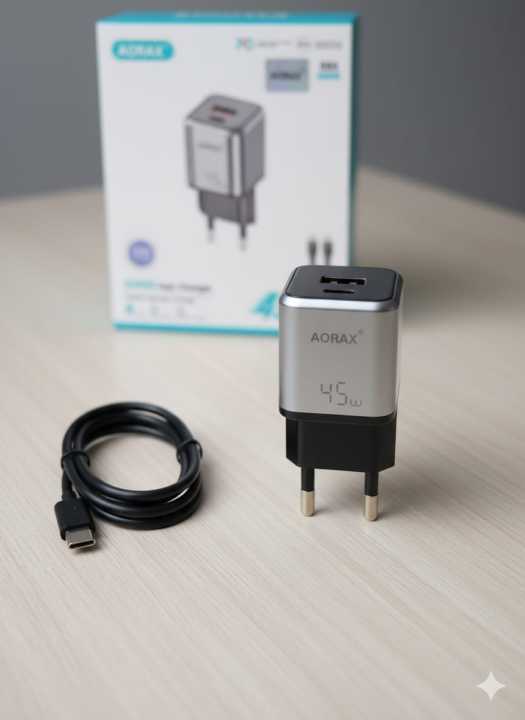 ORIGINAL%2045W%20PD%20Super%20Fast%20Charger%20with%20Type-C%20Cable%20%20AORAX%20%7C%20Universal%20Adapter%20for%20iPhone,%20Google%20Pixel%20,%20Samsung,%20Vivo,%20Oppo,%20Infinix,%20Realme,%20Xiaomi,%20&%20All%20Android%20and%20Apple%20Phones%20-%20Image%204