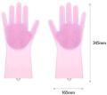 Magic Dish washing Gloves with Scrubber, Silicone Cleaning Reusable Scrub Gloves for Wash Dish Kitchen Bathroom. 