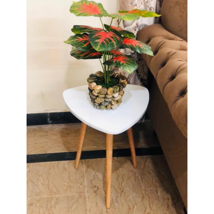 Triangle Table , Side Table , Triangle Table With Natural Colour Legs
