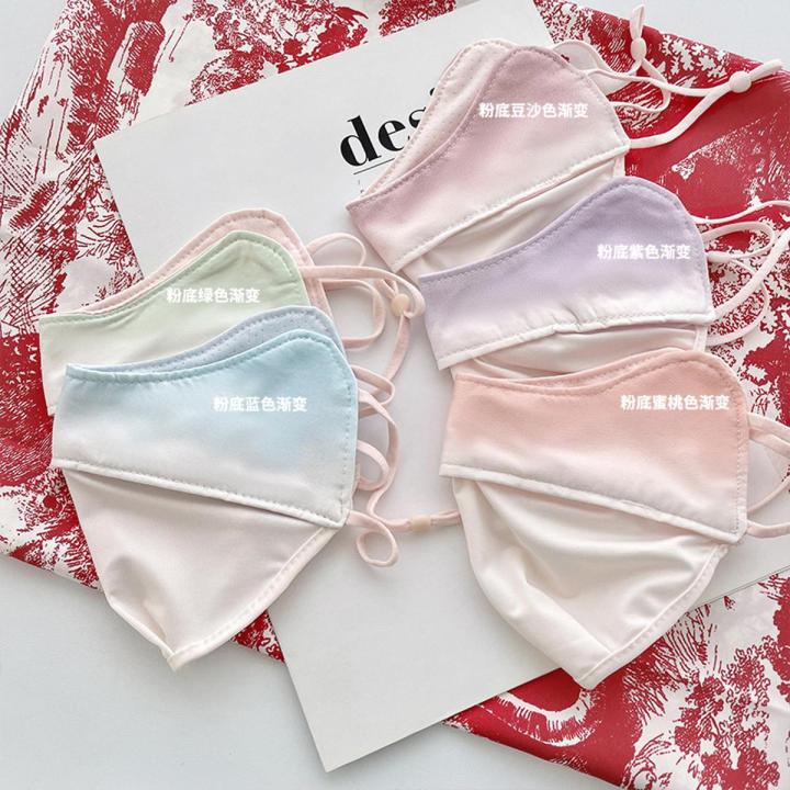 New gradient color eye protection sunscreen mask ladies summer dustproof shade ice silk breathable thin blush mask