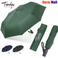 TRENDZIO Outdoor Fully Auto Close Open Push Button Folding Umbrella Travel Umbrella 8 Ribs Super Strength Strong Straight Umbrella Portable Umbrella for Rain Sun. 