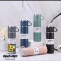 Water Bottle 3 Pis Set 500ml Stainless Steel Vacuum Insulated Bottle Gift Set Office Business Style Coffee Mug Thermos Bottle Portable Flask Carafe. 