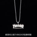 【BestGO】Skateboard Necklace Men's Titanium Steel Pen t English Alphabet Clothes Accessories Pearl Chain Pen t. 