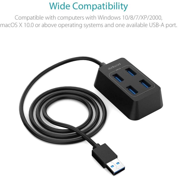 dodocool%20USB%203.0%20Hub,%204-Port%20SuperSpeed%20(up%20to%205%20Gbps)%20Mini%20USB%20Hub,%20with%201m%20cable%20for%20Windows%20&%20macOS%20Desktop%20Ultrabook%20Laptop%20-%20Image%203