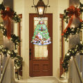 Santa Stickers Eye-catching Christmas Tree Glitter Wall Stickers. 