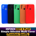 Infinix Hot 9 Play Back Cover Multicolour Soft Plain Case For Infinix Hot 9 Play. 
