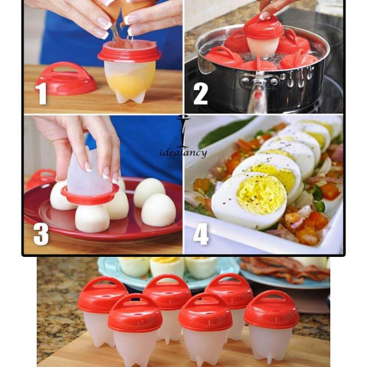 Egg Cooker – 6 pcs Set Egg Poacher – Silicone Non-Stick Egg Boiler Without shell
