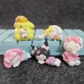 Sleeping Puppy Shape My Melody Anime Figure Phone Case Cake DIY Decorative Material Cinnamoroll Pachacco Kawaii Doll Toys Kuromi. 