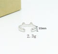 Silver Plated Cat Ear Ring Design Cute Fashion Jewelry Cat Ring For Women Young Girl Child Gifts Adjustable Anel Wholesale. 
