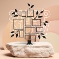 3D Wooden Wall Tree Decor With Picture Large Size Frames, Wooden Family Tree Photos Frame, Modern. 