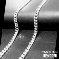 [LT002] Plain Silver Stainless Steel Tag Chain Pendant Necklace for Men Stainless Steel Daily Wear Plain Silver Tag Pendant Necklace for Men and Boys. 