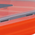 Leftover Pizza Slice Container Dishwasher Safe Pizza Storage Container Adjustable with 5 Microwaveable Trays for Kitchen. 