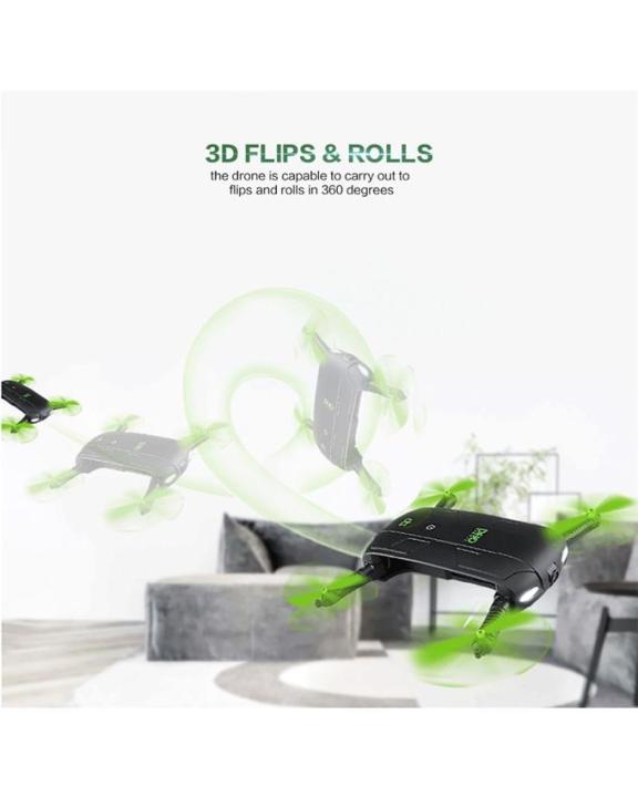 Fpv%20Wifi%20Foldable%20Drone%20Camera%206%20Axis%20Phone%20Controlled%20-%20Black%20-%20Image%206