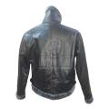 Black Shearling Leather Jacket For Men. 