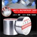 High Polymer Butyl Rubber tape 2inches x 5m, waterproof trap tape, aluminum foil self-adhesive tape, color steel tile roof repair. 