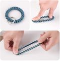 5pcs Stretchable Wristband Keychain Spring Flexible Spiral Elastic Band Bracelet Key Holder Ring For Sauna Gym Outdoor Sports. 