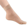 Ladies Ultra-Thin Summer Ankle Socks ( Skin & Black). 