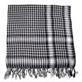 Arab Keffiyeh Men Winter Military Tactical Windproof Scarf Black and White 100% Cotton Muslim Hijab Shemagh Square Scarves. 