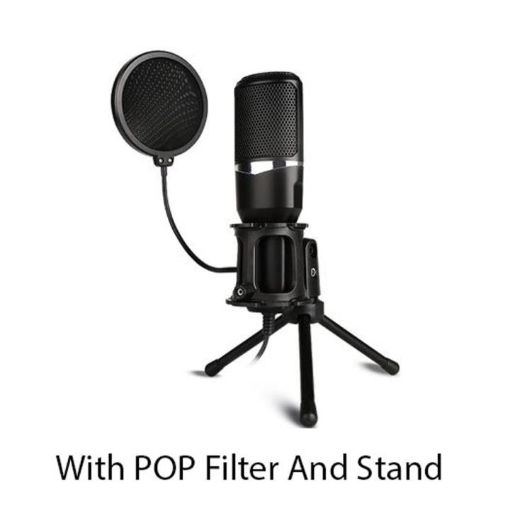 Condenser Microphone complete 3.5mm  conference, distance learning, streaming, chatting, podcasting, recording, Zoom, Skype With POP Filter