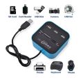 Micro USB Hub 2.0 3 Ports + TF SD Card Reader Slot High Speed USB Combo All In One USB Splitter for Laptop Desktop. 