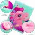 CUTE DIARY, PLUSH FURRY NOTEBOOK DIARY, UNICORN DIARY. 