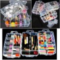 Multi layer Transparent Plastic Removable Grid Painting Brush Art Craft Stationary Accessories Case Box Organiser. 