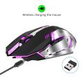 AZZOR Rechargeable Wireless Mouse Mute Butto Gaming Mice 2400 DPI 2.4G FPS Gamer Lithium Battery Build-in For PC Laptop Computer. 