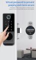Waterproof Keyless Lock Tuya Smart Security lock Smart WiFi tuya biometric Wifi Password Digital Fingerprint Exterior Rim Door Lock- Electric rim lock - door lock - main gate lock 12V DC with fingerprint unlock - Biometric Unlock - password unlock keys. 