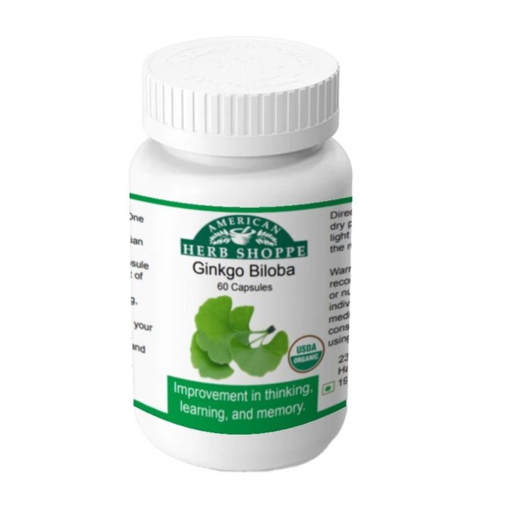 Natural Ginkgo Biloba 60 Capsules