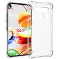 For LG K61 Transparent Soft Gel TPU Reinforced Corners Cushion Bumper Shockproof Drop Protection Case Cover. 