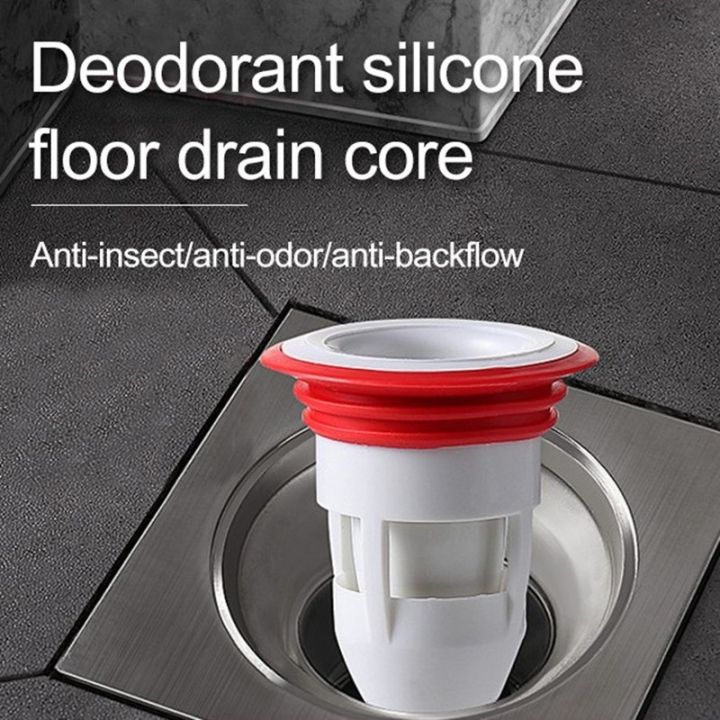 1PC Silicone Sewer Deodorant Floor Drain Core Toilet Bathroom Kitchen Anti-blocking Floor Drain Multifunctional Household Supplies