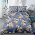 Koala Duvet Cover Set Cartoon Leaves Baby Bear Australian Wildlife Themed Bedding Set for Kids Boys Queen Size Comforter Cover. 