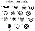 Super Hero Inspired Personalized Handmade Genuine Leather Wallet by Vuci. Choose Your Favorite Logo for Laser Engraving.. 