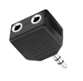 3.5mm Stereo TRS Jack Female to Dual RCA Female Connector Audio Heads, 3.5mm(1/8 Inch) TRS Splitter Adapter to Two RCA AV Interconnect AUX (2 of Pack) (Gold Plated,3.5mm Male to Two Female). 