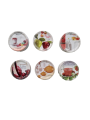 Drinking Water Glass Cover PLate Pack Of 6  / Glass Lid / Multi Colors Small. 