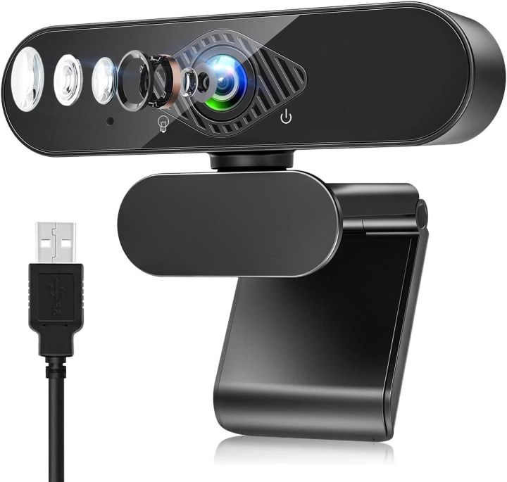 Teaisiy USB Webcam, 1080P Streaming Webcam with Microphone for PC,MAC, Laptop, Plug and Play Web Camera for Youtube,Skype Video Calling, Studying, Conference