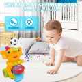 Elephant Musician Toy with Music  Flashing Light  Drum Playing  2 Blowing Ball Electric Toys for Kids. 