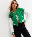 CROPPED BASEBALL BOMBER JACKET. 