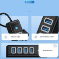 SpeedX Orico USB Hub 3.0 4 Ports Ultra High Speed Fast Data Transfer Rate USB Hub. 