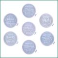 Coaster Silicone Mold Letter Design Silicone Diy Round Coaster Epoxy Resin Mold 7Pcs Coaster Molds For Diy Art Craft Cup Mats, Bar Coasters, Novelty Drink Coasters Silicone Mold.