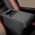 Universal Leather All Colors Car Arm Rest Cushion With Cup Holder. 
