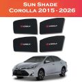 Toyota Corolla 2015 - 2026 Sun Shades - 4 Pcs Set, UV & Heat Protection, Custom Fit Window Sun Blockers, Interior Cooling & UV Shielding. 