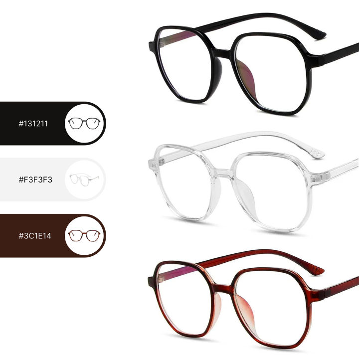 Full Frame Hexagon Eyeglasses for Men and Women