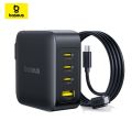Baseus 140W GaN Fast Charger, EnerFill FH11 (3*USB-C PD + 1*USB-A) Compact Adapter. 