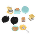 【Funny Bunny Toy Store】1:12 Dollhouse Mini Bread Machine Weigh Plate Food Set. 