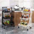 Multi-Purpose Convertible Trolley Rack / 3 Tier Storage Rack For Kitchen. 