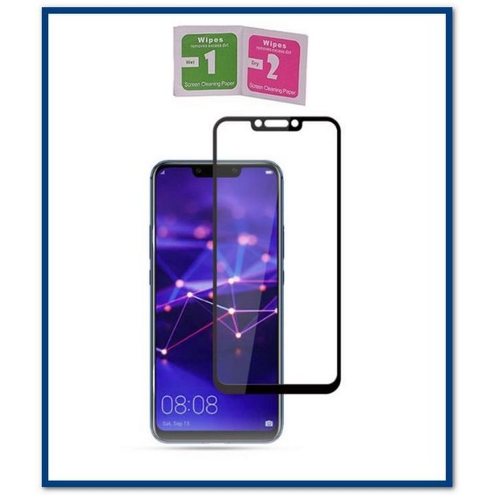 For Huawei Mate 20 Lite Full Glue HD 21D Glass Screen Protector Full Edge Cover - Black