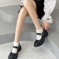 5 Pairs/Set White Frilly Ruffle Bow Tie Print Socks Cute Lolita Style Soft Breathable Cotton Sock. 
