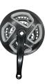 Bike Bits Bazaar - 3-Speed Bicycle Crankset with Front Chain Cover for Mountain Bike, Durable Crankset Gear Set, Bicycle Chain Ring Crankset for Cycle, Mountain Bike Chainset with Pedals, Crankset with Chain Guard, High-Quality 3-Speed Crankset. 